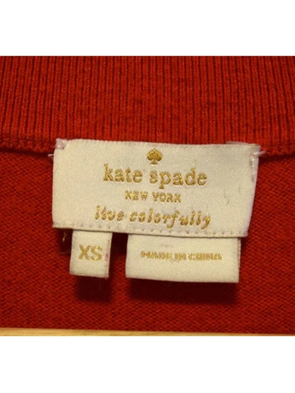 KATE SPADE SOMERSET RED BOW CUFF CARDIGAN